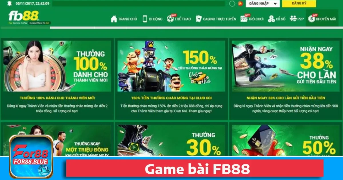 Ưu đãi đặc biệt khi chơi Game bài Fb88