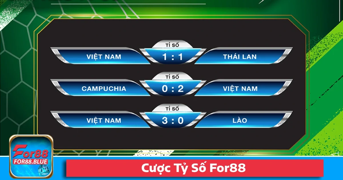 Cược Tỷ Số For88 – Dễ Ăn Lớn Nhưng Cần Độ Chính Xác Cao 21 Cược Tỷ Số For88 – Dễ Ăn Lớn Nhưng Cần Độ Chính Xác Cao