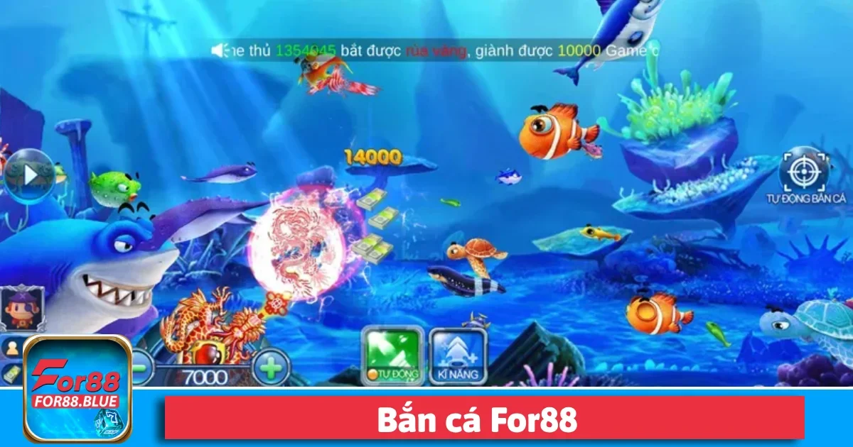 Bắn cá For88 2 Bắn cá For88 có cách chơi không quá phức tạp nhưng yêu cầu người chơi cần có một chút kỹ năng và chiến thuật
