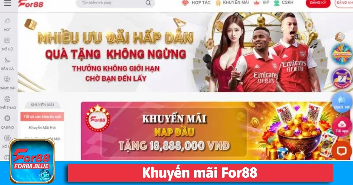 Khuyến Mãi For88 2 Chương trình khuyến mãi For88 đặc biệt cho thành viên VIP